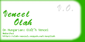 vencel olah business card